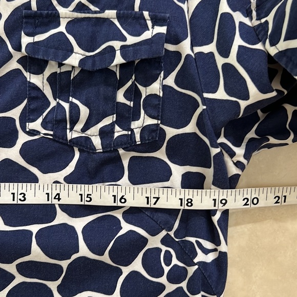 Lilly Pulitzer Dade Shirt Dress Women Sz 10 Navy Hyde Giraffe Animal Print Shift - Picture 9 of 13